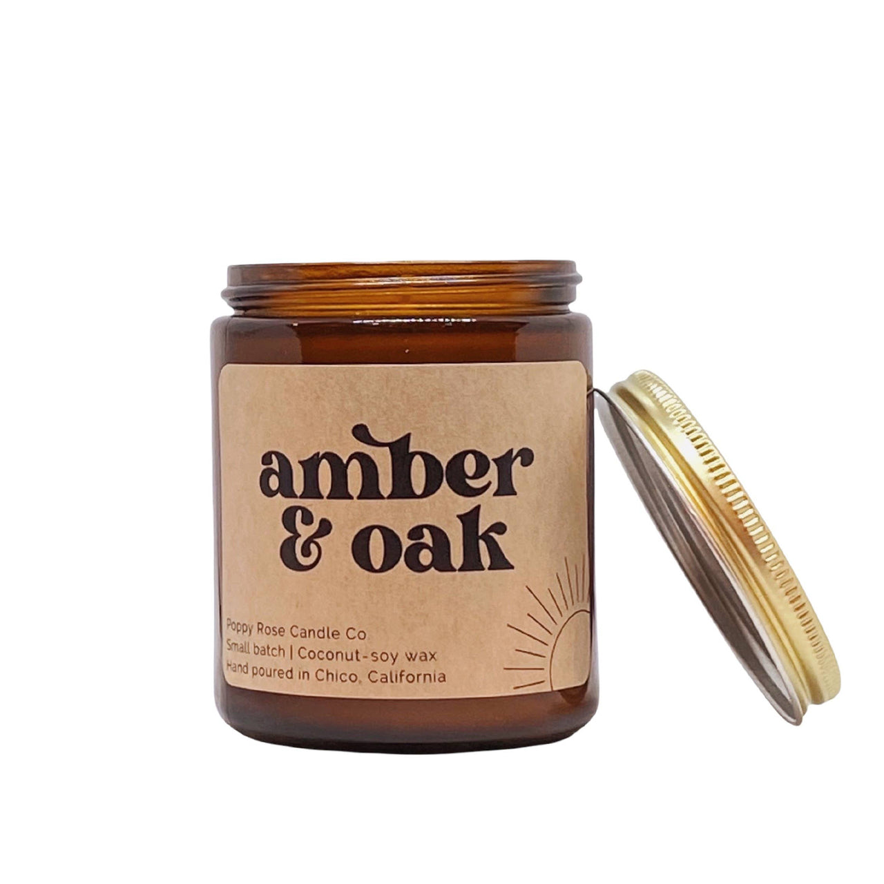 Amber & Oak - 8 oz Soy Candle