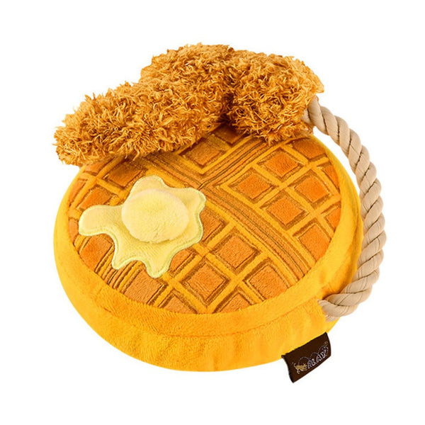 Chicken and Woofles Plush Dog Toy