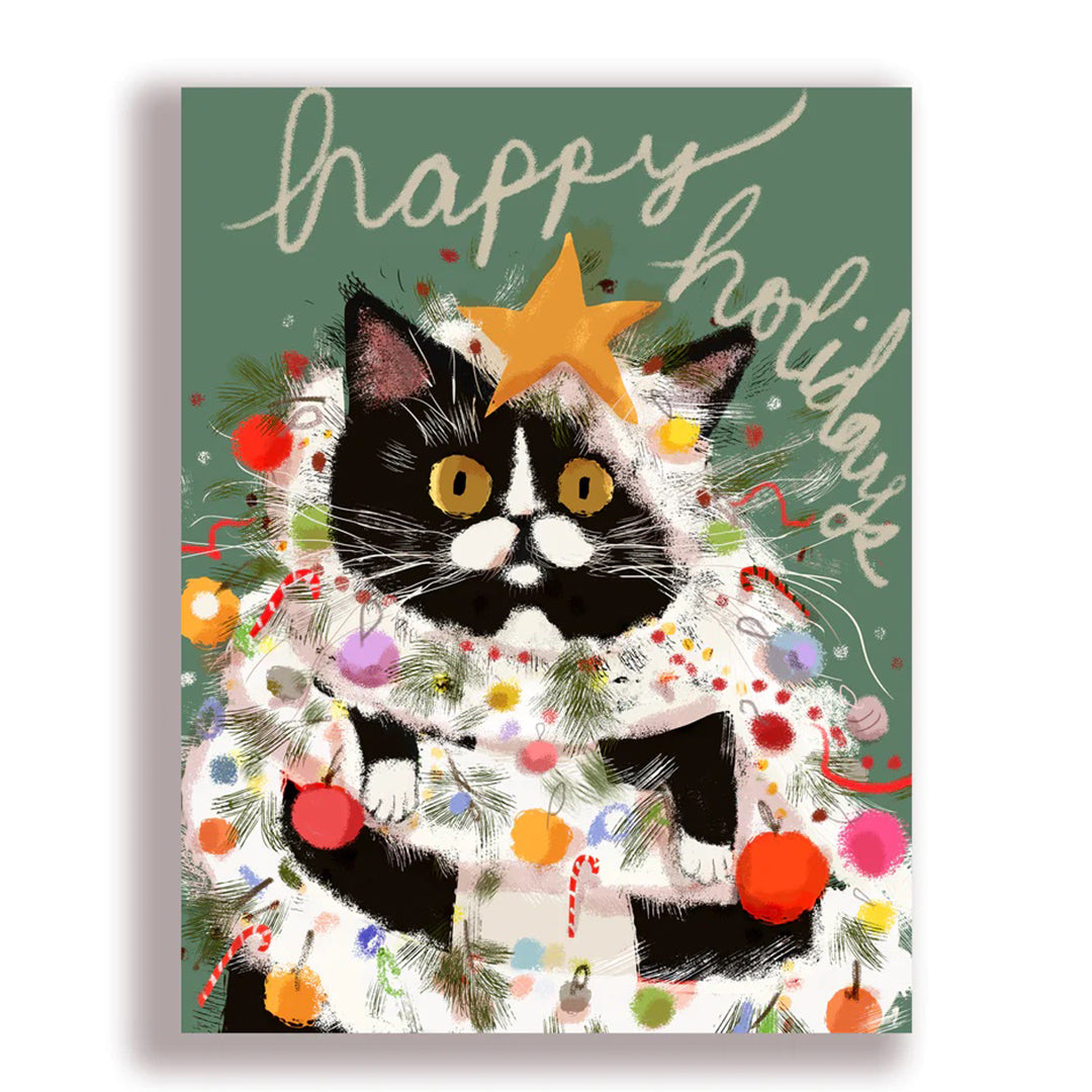 Holiday Decor Cat Card